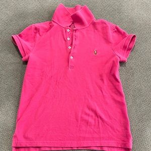 Girls pink polo